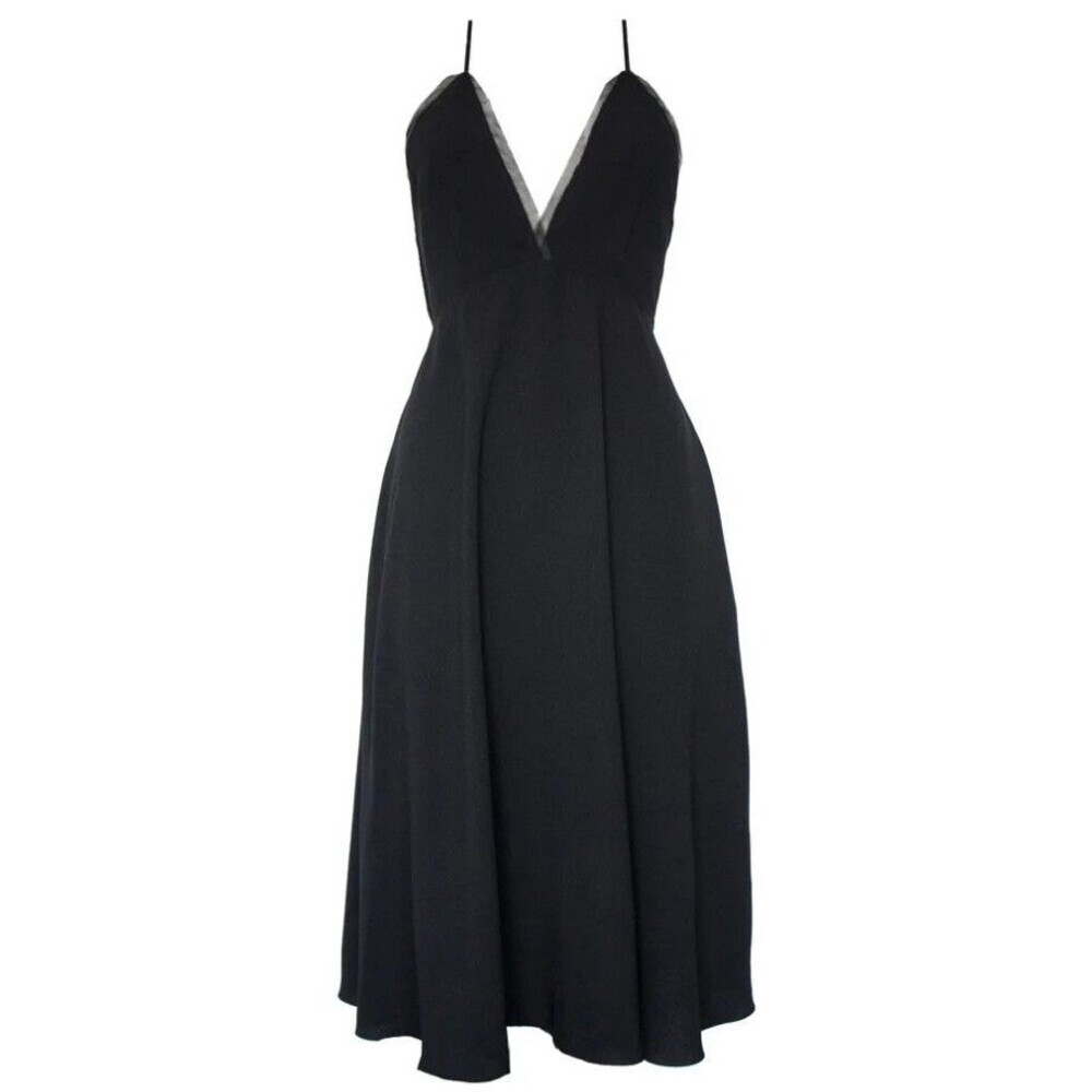 Vivian Chan Magda Dress In Black Size Medium LBD Cocktail Date Night NEW $378
